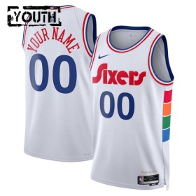 Dres Philadelphia 76ers Prilagođeni Nike 2024-25 City Edition Bijela Swingman - Dječji
